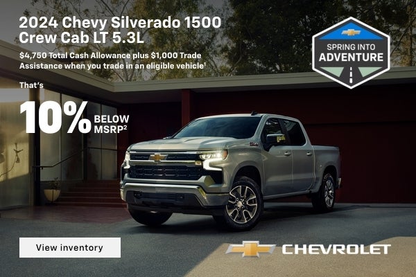 2024 Chevy Silverado 1500 Crew Cab LT 5.3L. Accept all challenges. $4,750 total cash allowance. P...